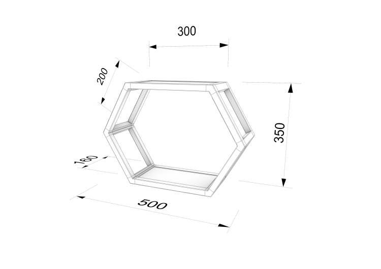 PÓŁKA LOFT HEXAGON PŁASKI 30x20-min.png