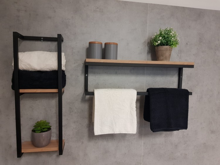 wieszak do łazienki na ręczniki alu cube