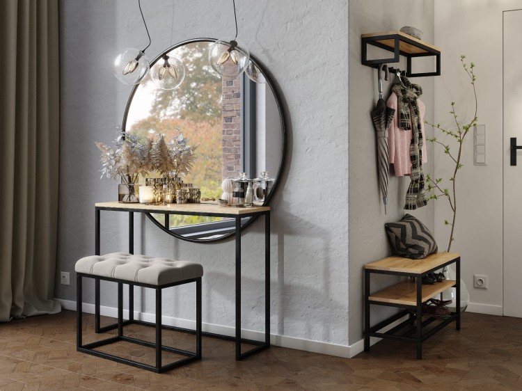 wieszak loftowy ławka konsola przedpokoj loft