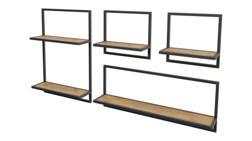PÓŁKA ŚCIENNA LOFT W RAMIE INDUSTRIALNA ZESTAW ph.png