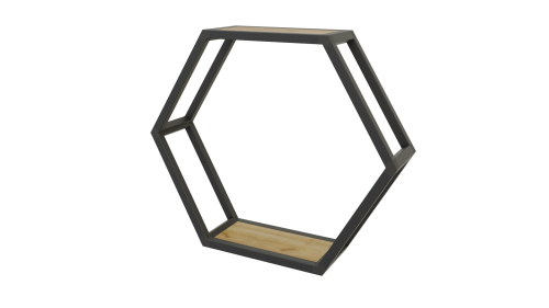 PÓŁKA ALU HEXAGON 30x30 duża elegancka alu cube