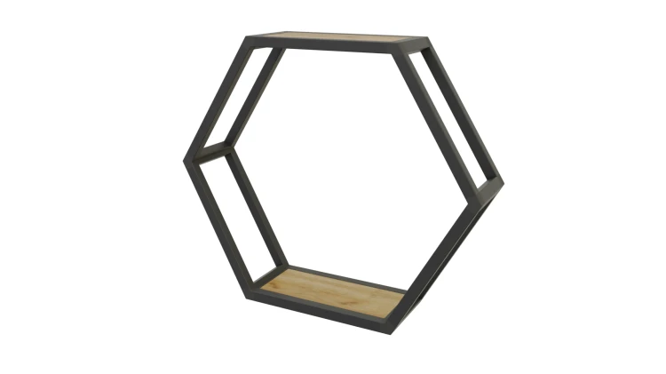PÓŁKA ALU HEXAGON 30x30 duża elegancka alu cube