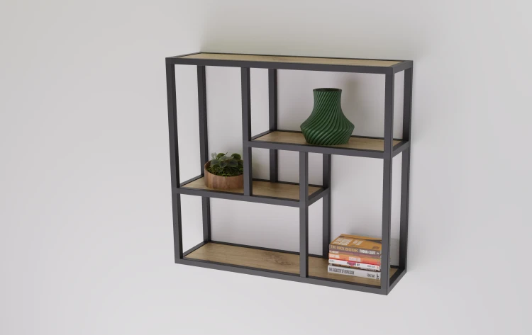 półka w stylu industrialnym do salonu alu cube